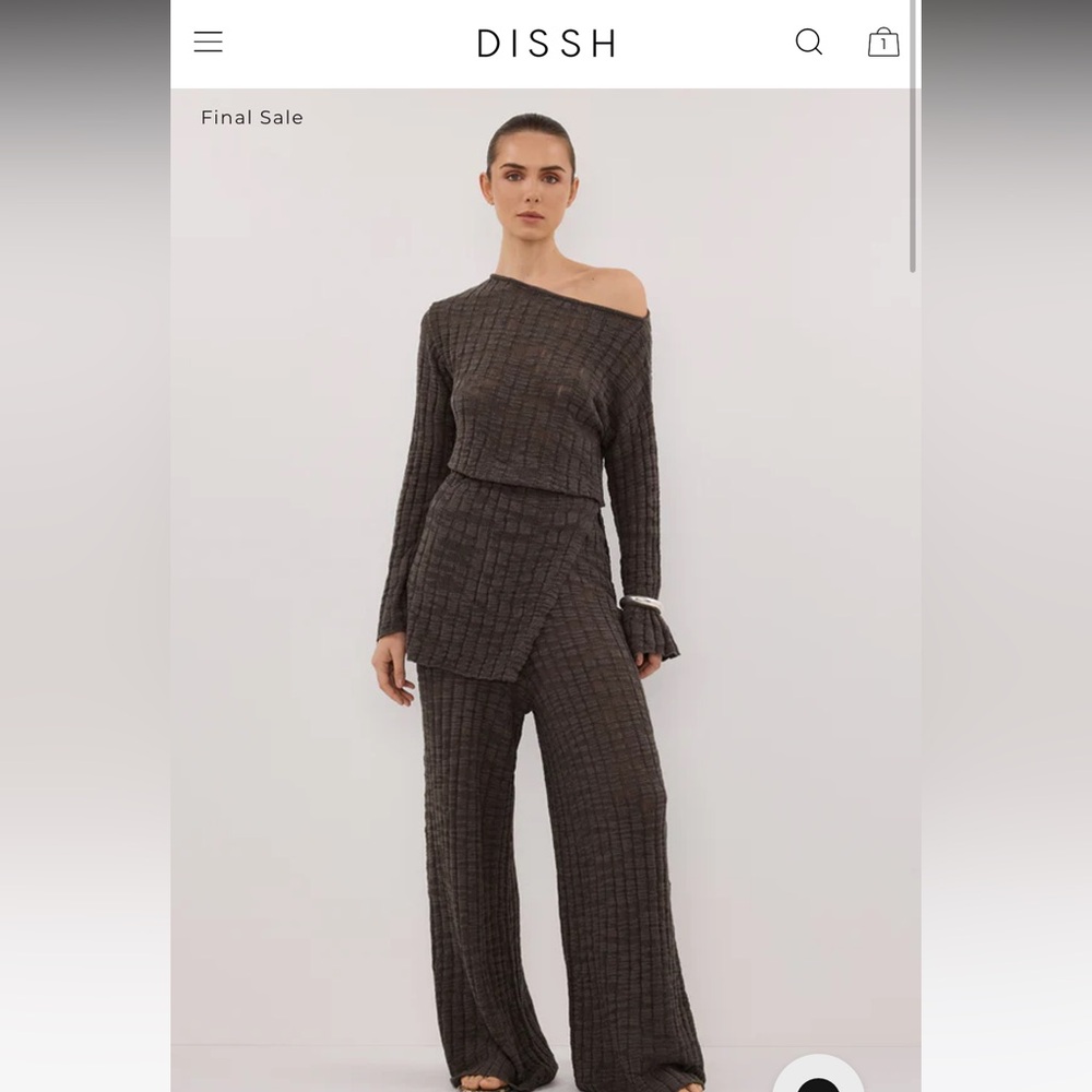 DISSH COMPLETE KNIT SET - top and bottom! Never worn with tags xs